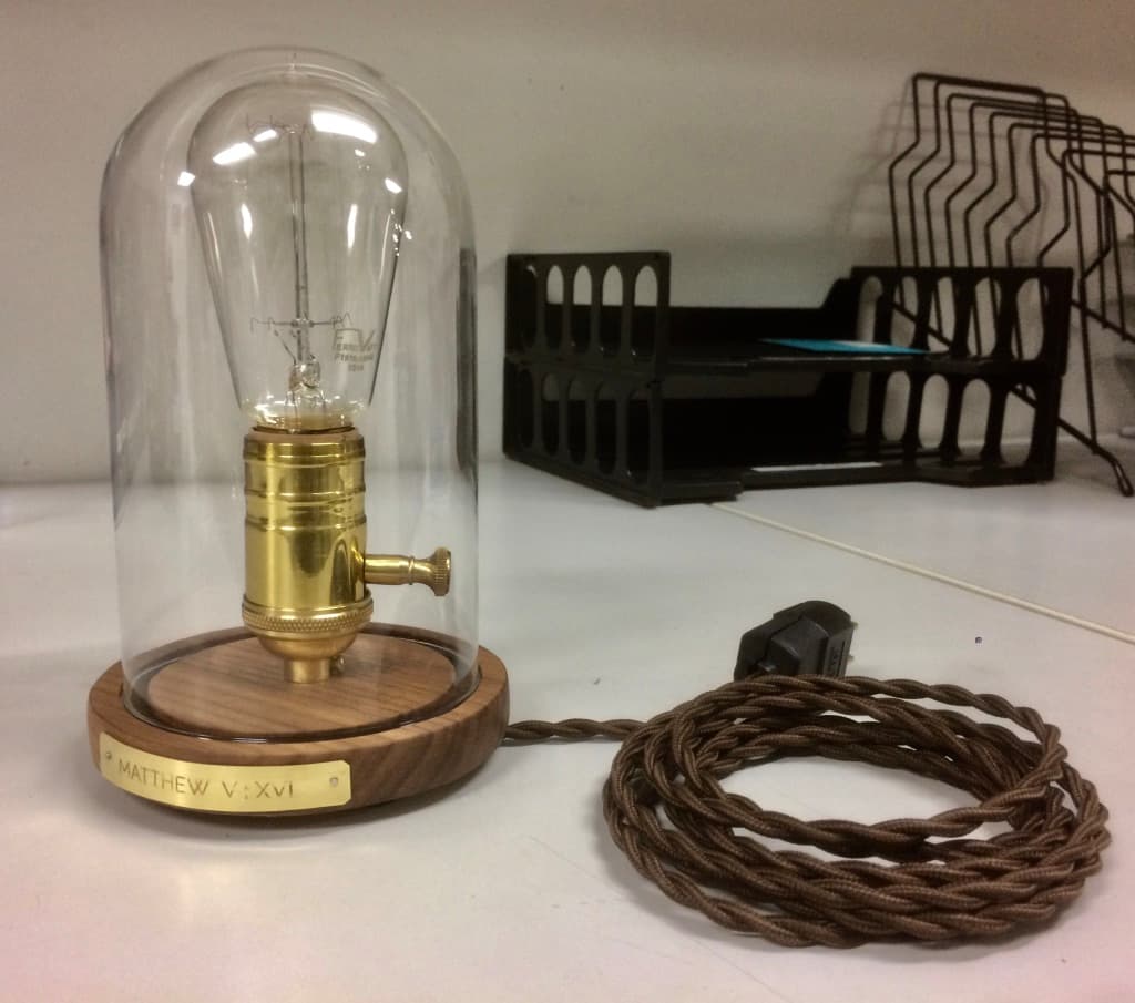 Bell jar lamp replication (inspired by Southern Lights Electric)